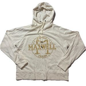 Sport-Tek Women’s Hoodie L MAXWELL FARMS Beige Western Ranch Pullover